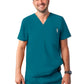 Men's V-Neck Top - A6010 - Caribbean Blue