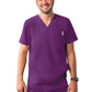 Men's V-Neck Top - A6010 - Eggplant