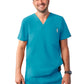 Men's V-Neck Top - A6010 - Teal Blue