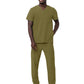 Men's Cargo Scrub Set - A9800 - Martini Olive