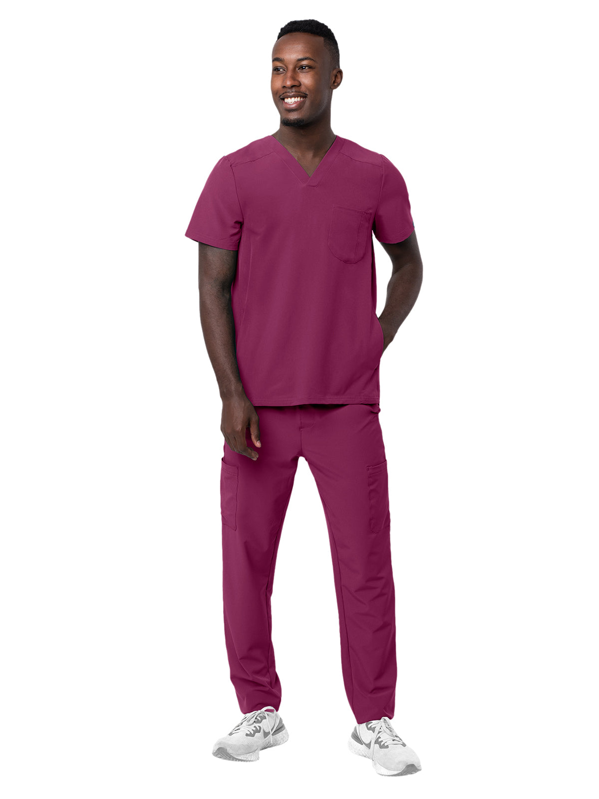 Men's Cargo Scrub Set - A9800 - Wine
