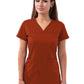 Women's V-Neck Sweetheart Top - P4210 - Red Ochre