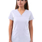 Women's V-Neck Sweetheart Top - P4210 - White