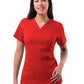 Women's V-Neck Elevated Top - P4212 - Apple