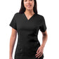 Women's V-Neck Elevated Top - P4212 - Black