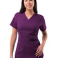 Women's V-Neck Elevated Top - P4212 - Eggplant