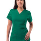 Women's V-Neck Elevated Top - P4212 - Hunter Green