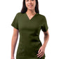 Women's V-Neck Elevated Top - P4212 - Olive