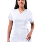 Women's V-Neck Elevated Top - P4212 - White
