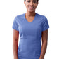 Women's V-Neck Top - P7002 - Ceil Blue