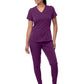 Women's Modern Athletic Jogger Scrub Set - P9500 - Eggplant