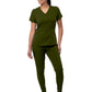 Women's Modern Athletic Jogger Scrub Set - P9500 - Olive