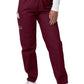 Women's Elastic Drawstring Cargo Pant - S8200 - Burgundy