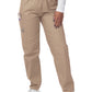 Women's Elastic Drawstring Cargo Pant - S8200 - Khaki