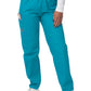 Women's Elastic Drawstring Cargo Pant - S8200 - Teal Blue