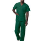 Unisex V-Neck Top Drawstring Pant Scrub Set - S8400 - Hunter Green