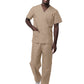 Unisex V-Neck Top Drawstring Pant Scrub Set - S8400 - Khaki