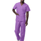 Unisex V-Neck Top Drawstring Pant Scrub Set - S8400 - Lavender