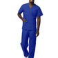 Unisex V-Neck Top Drawstring Pant Scrub Set - S8400 - Royal Blue