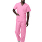 Unisex V-Neck Top Drawstring Pant Scrub Set - S8400 - Sherbet