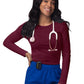Women's Long Sleeve Underscrub Tee - S8500 - Burgundy