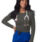 Women's Long Sleeve Underscrub Tee - S8500 - Heather Charcoal