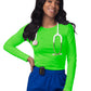 Women's Long Sleeve Underscrub Tee - S8500 - Neon Lime Green