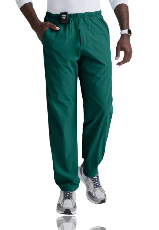 Men's Seven-Pocket Zip-Fly Amplify Scrub Pant - 0217 - Hunter Green