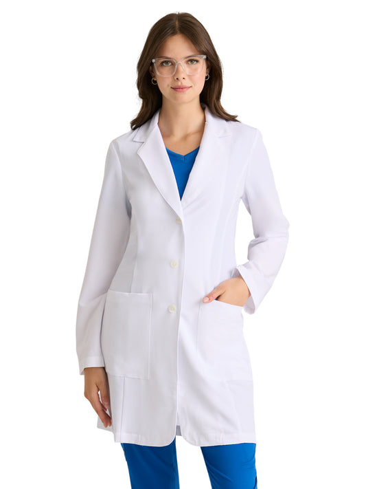 Women's Two-Pocket 35" Mid-Length Morgan Lab Coat - 2402 - White