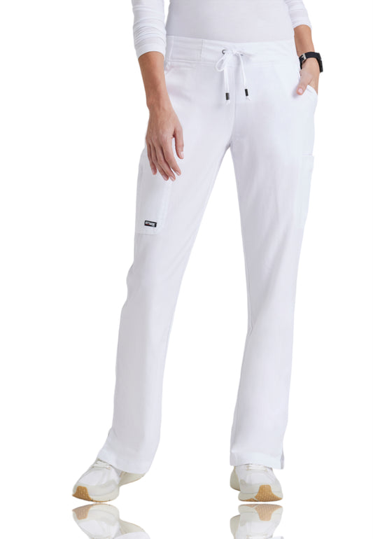 Women's Six-Pocket Straight Leg Mia Scrub Pant - 4277 - White
