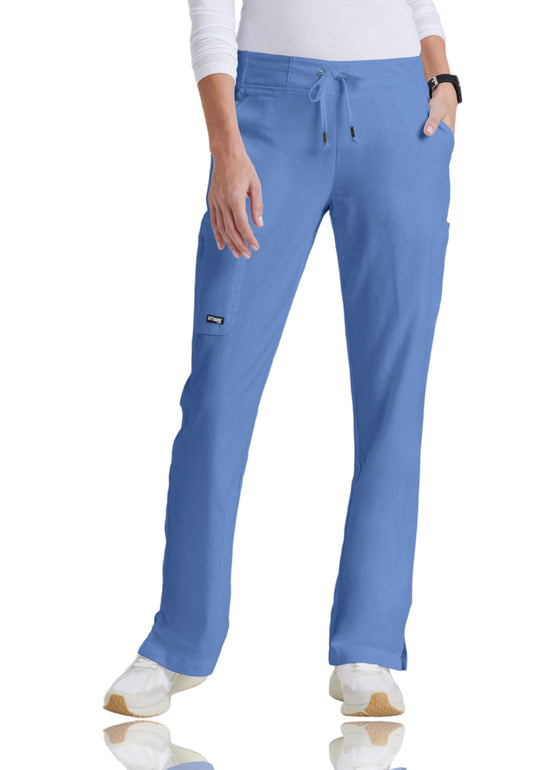 Women's Six-Pocket Straight Leg Mia Scrub Pant - 4277 - Ciel Blue