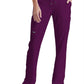 Women's Six-Pocket Straight Leg Mia Scrub Pant - 4277 - Wine