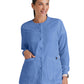 Women's Four-Pocket Snap Front Jamie Warm Up Scrub Jacket - 4450 - Ciel Blue