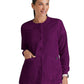 Women's Four-Pocket Snap Front Jamie Warm Up Scrub Jacket - 4450 - Wine