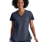 Women's Four-Pocket V-Neck Racer Scrub Top - 5105 - Steel