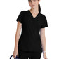 Women's Five-Pocket V-Neck Pulse Scrub Top - 5106 - Black