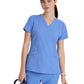 Women's Five-Pocket V-Neck Pulse Scrub Top - 5106 - Ciel Blue