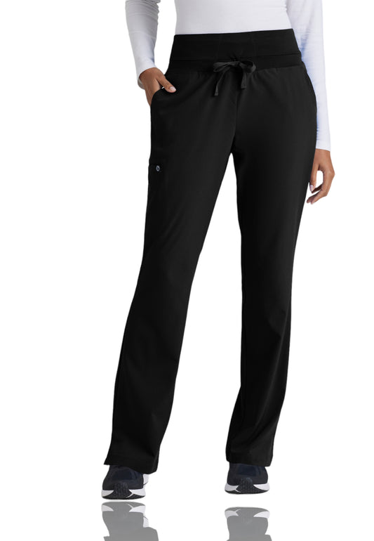 Women's Five-Pocket Fit & Flare Stride Scrub Pant - 5206 - Black