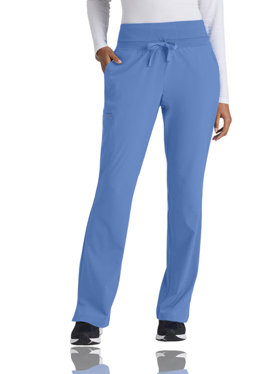 Women's Five-Pocket Fit & Flare Stride Scrub Pant - 5206 - Ciel Blue
