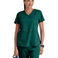 Women's Two-Pocket V-Neck Aubrey Scrub Top - 71166 - Hunter Green