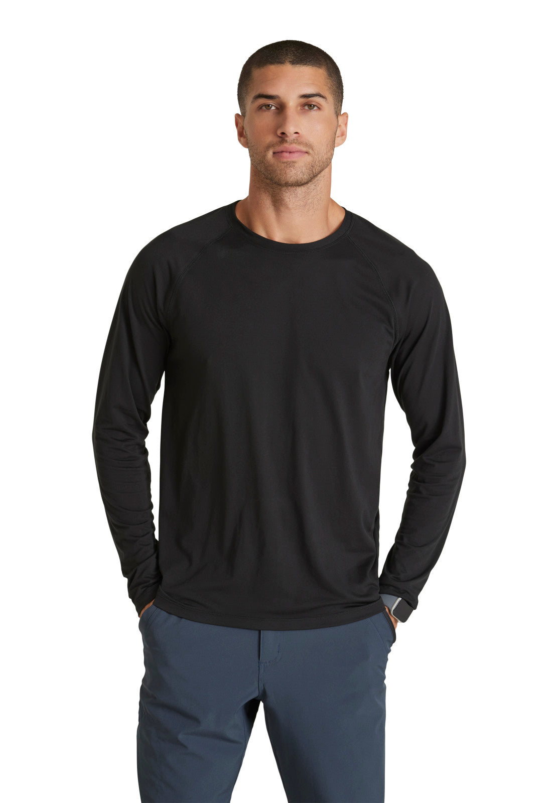 Men's Long Sleeve Surge Underscrub Tee - BOK803 - Black
