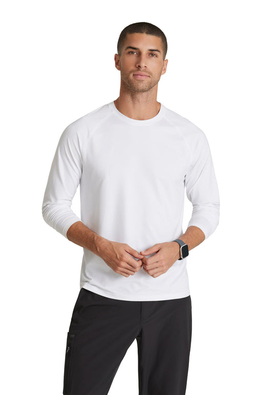 Men's Long Sleeve Surge Underscrub Tee - BOK803 - White
