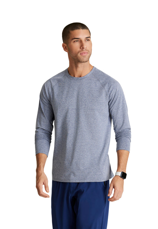 Men's Long Sleeve Surge Underscrub Tee - BOK803 - Indigo Heather