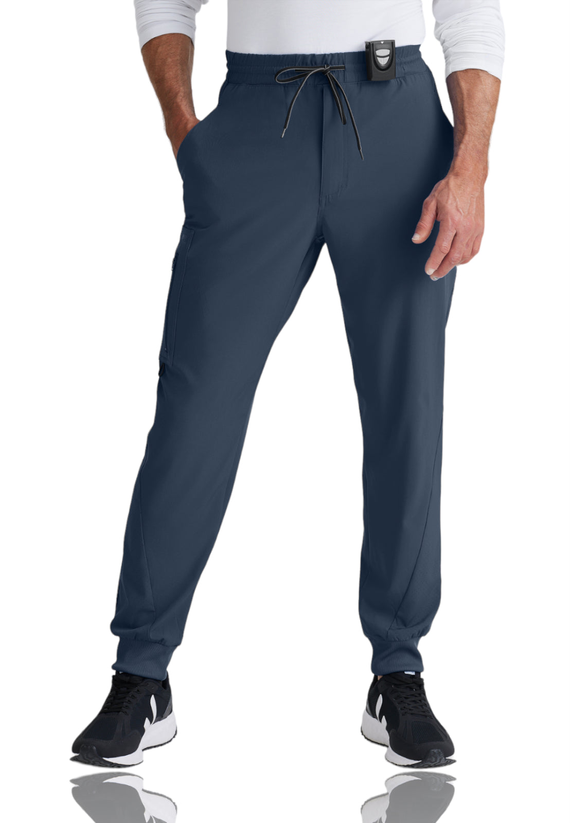 Men's Six-Pocket Drawcord Waist Vortex Jogger Scrub Pant - BOP520 - Steel
