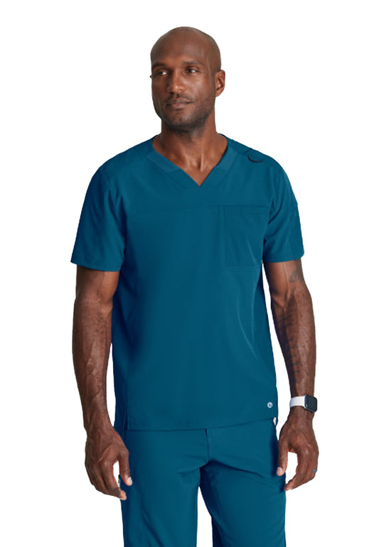 Men's Two-Pocket V-Neck Velocity Scrub Top - BOT195 - Bahama