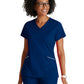 Women's Two-Pocket V-Neck Victory Scrub Top - BOT209 - Indigo (Navy)