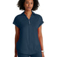 Women's Two-Pocket Zip-Neck Engage Scrub Top - BOT210 - Steel