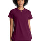 Women's Two-Pocket Banded Zip-Collar Flux Scrub Top - BOT216 - Wine