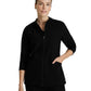Women's Four-Pocket Zip-Up Venture Warm-Up Scrub Jacket - BOW894 - Black