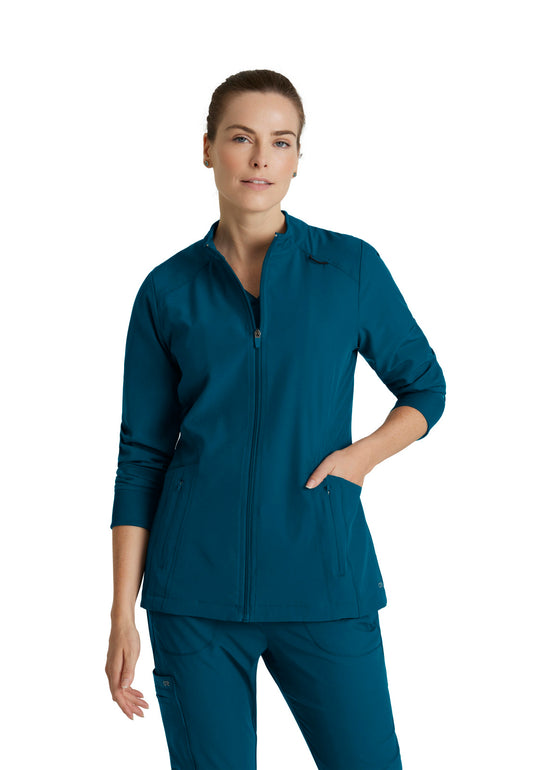 Women's Four-Pocket Zip-Up Venture Warm-Up Scrub Jacket - BOW894 - Bahama